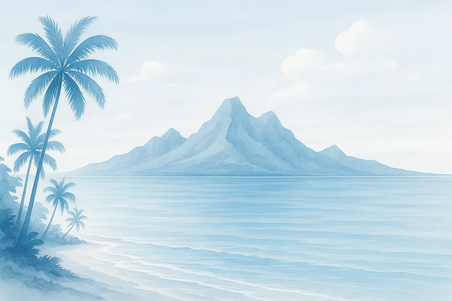 Vue panoramique de Tahiti, Polynésie française