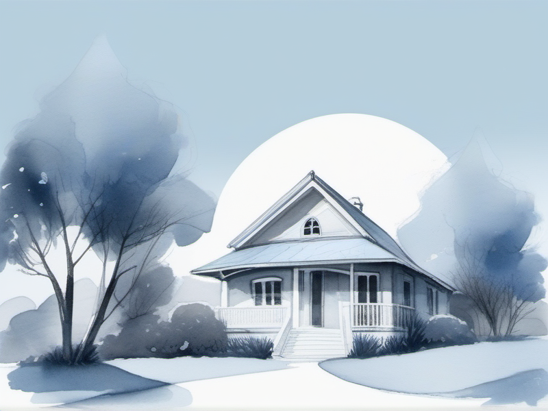 Illustration aquarelle maison protégée
